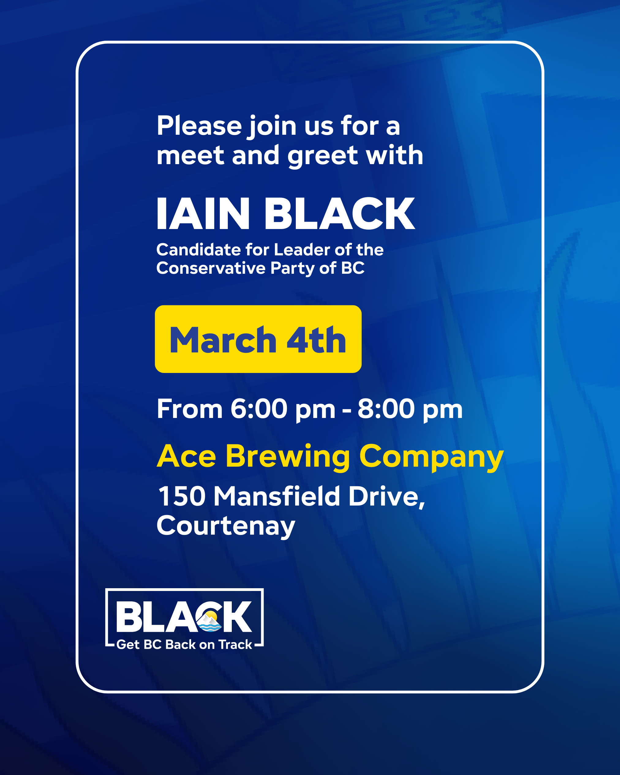 Meet Iain Black in Courtenay-Comox